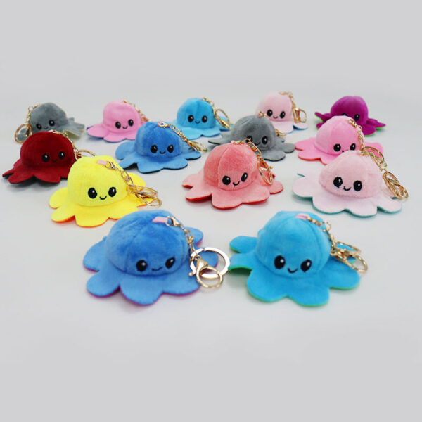 mini octopus plush keychain