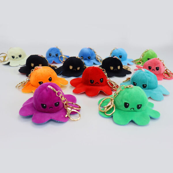 reversible plush keychain