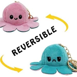 reversible octopus keychain green
