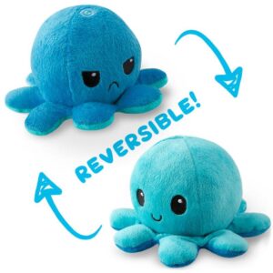 Plüsch Octopus Reversible Blau-Blau Navy