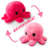 Peluche Octopus Réversible Rose Clair-Rouge