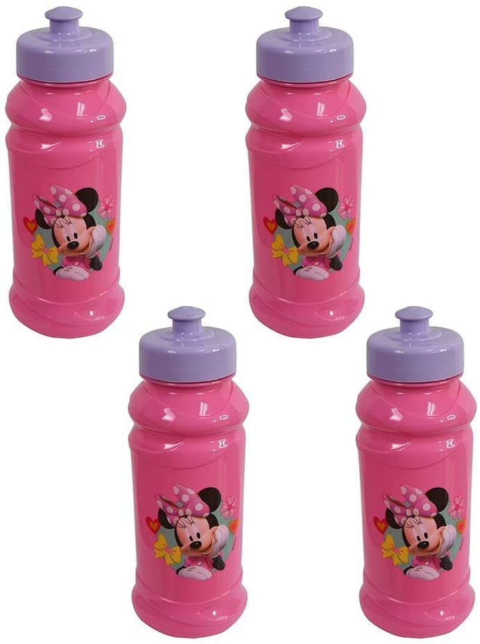 Zak Designs Disney 16 ounce Reusable Plastic Water Bottle, Minnie Mouse 