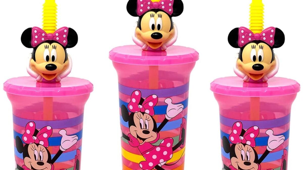 Kids Classic Tumbler with Lid and Silicone Straw - 12oz Disney Minnie Mouse Rainbows