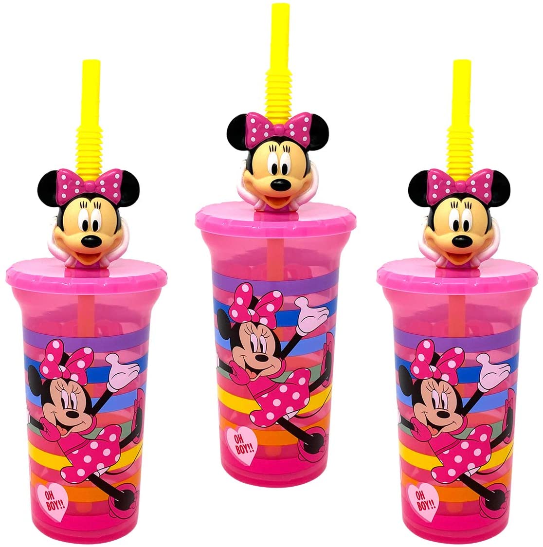 Disney Sippy Cups Straws, Mickey Mouse Cartoon Cups