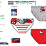3 braguitas 100% algodón para niños Marvel Spiderman 6–8 años