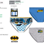 Set de 3 calzoncillos de 100% algodón de Batman para niños de 4 a 5 años UE8088