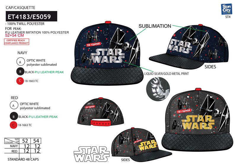 Şapcă albastră şi neagră Star Wars