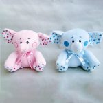 Plush Elephant Pink 8"