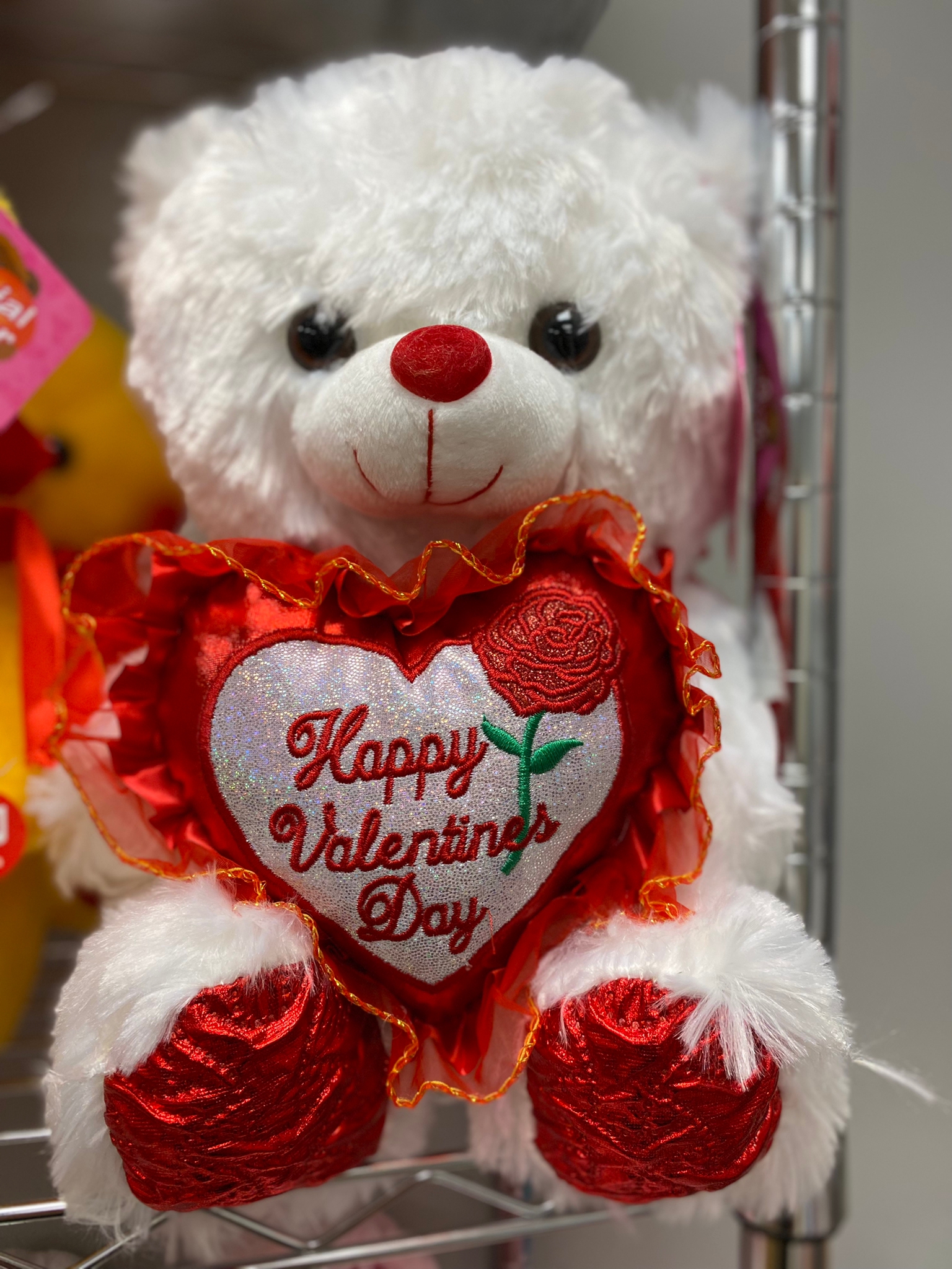 Orso bianco con Buon San Valentino 12 pollici - Ryfi Online Store